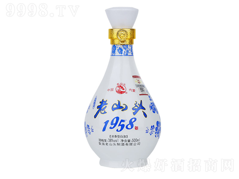 ��ɽ�^���໨1958ƿ �����Ͱ׾ơ�38�� 500ml��