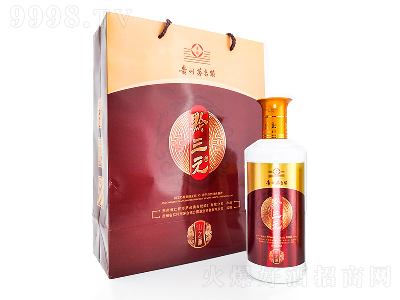 ǭ��Ԫ��ɽ֮Դ �u���Ͱ׾ơ�53�� 500ml��