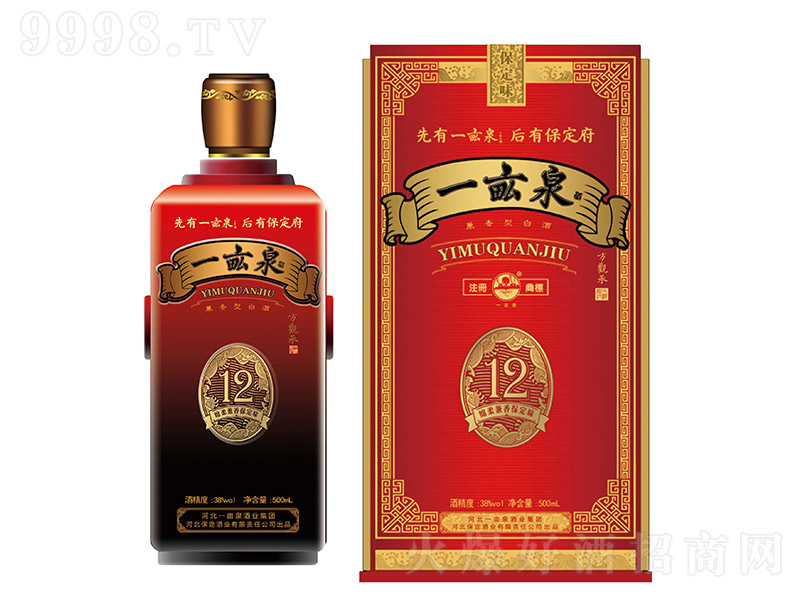 һ��Ȫ��12������ �����Ͱ׾ơ�38�� 500ml��