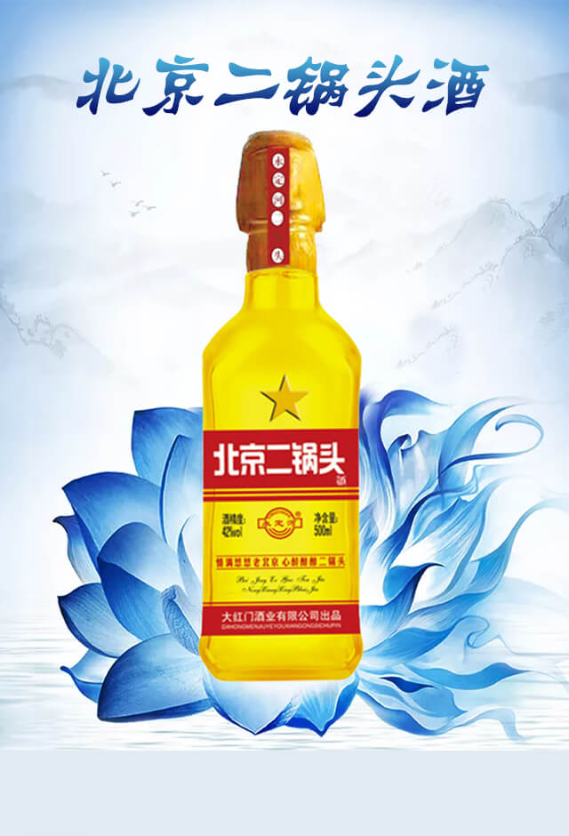 永定河北京二鍋頭酒金42°500ml濃香型白酒
