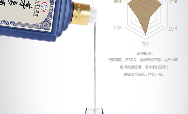 é�l����Ʒ�{ɫ�u���Ͱ׾ơ�53��500ml��
