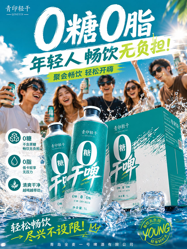 青印輕干干啤【1L】